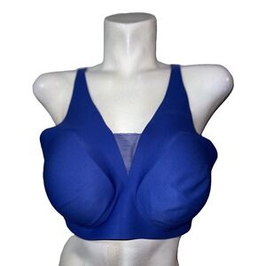 Knix Revolution Bra Cobalt Blue Seamless Wireless V-Neck Plus Size XXXXL